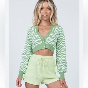 Princess Polly cropped geometric cardigan